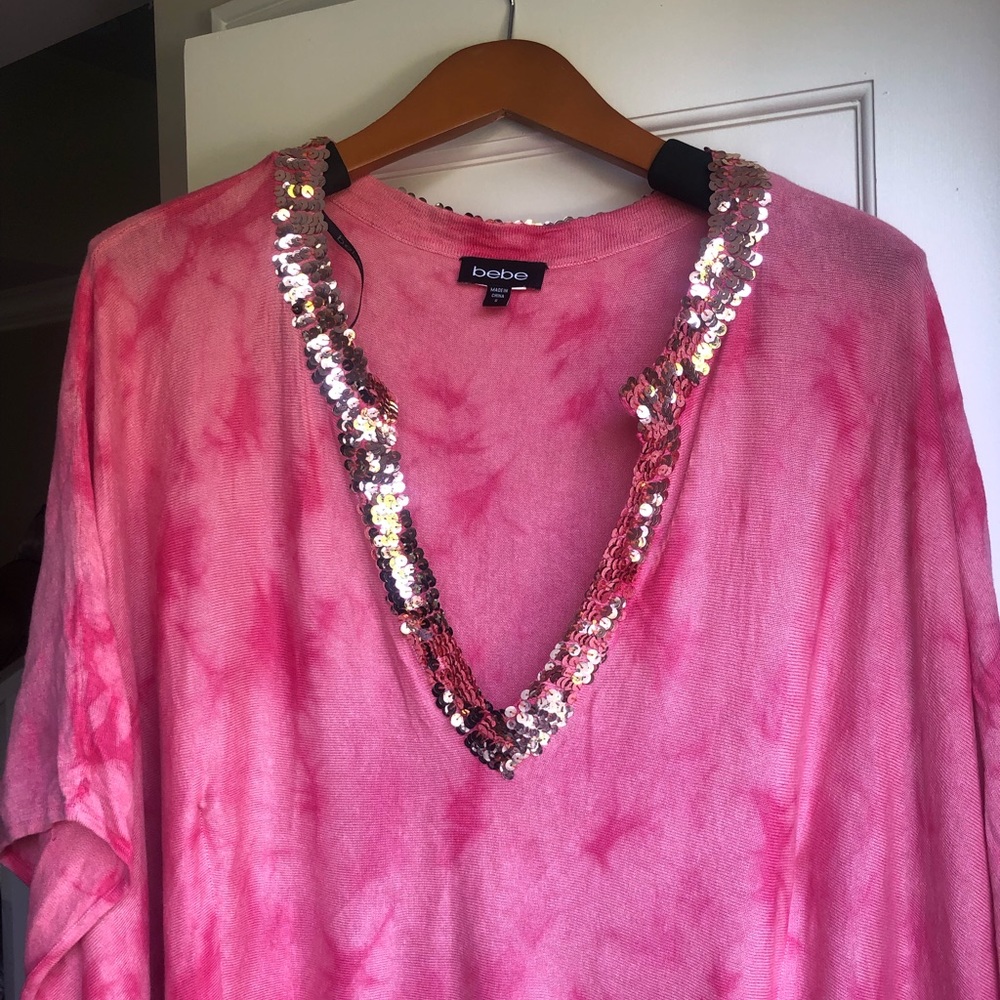FUN sexy pink bebe dress amazing ON - Picture 5 of 7